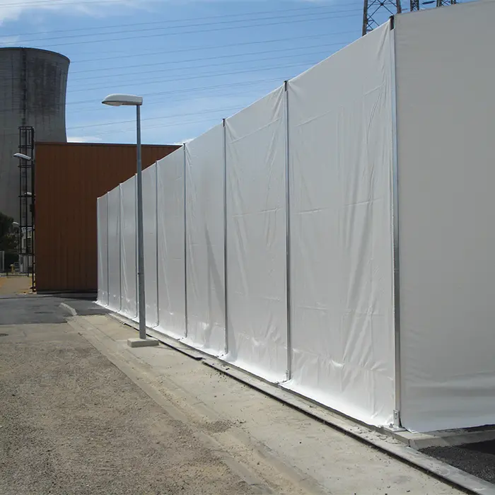 Barnum de stockage entoilé blanc