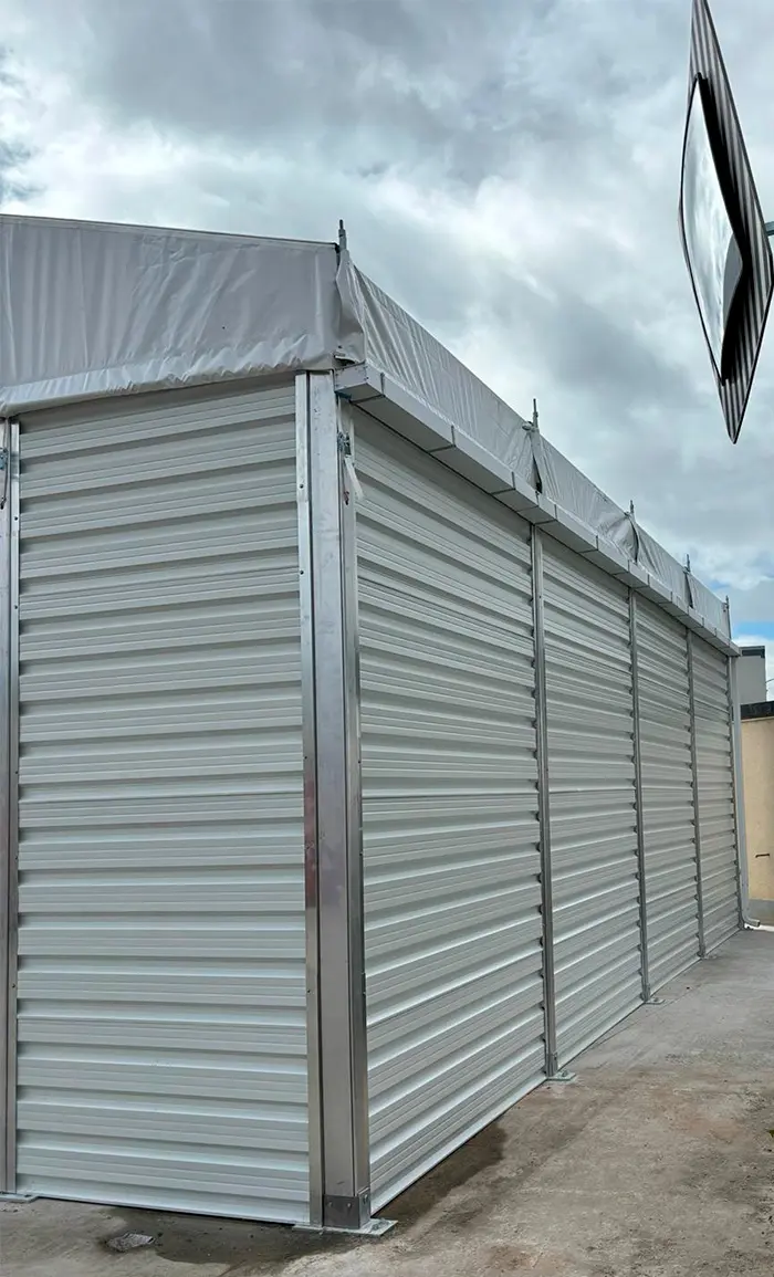 Chapiteau en aluminium, profilé normalisé
