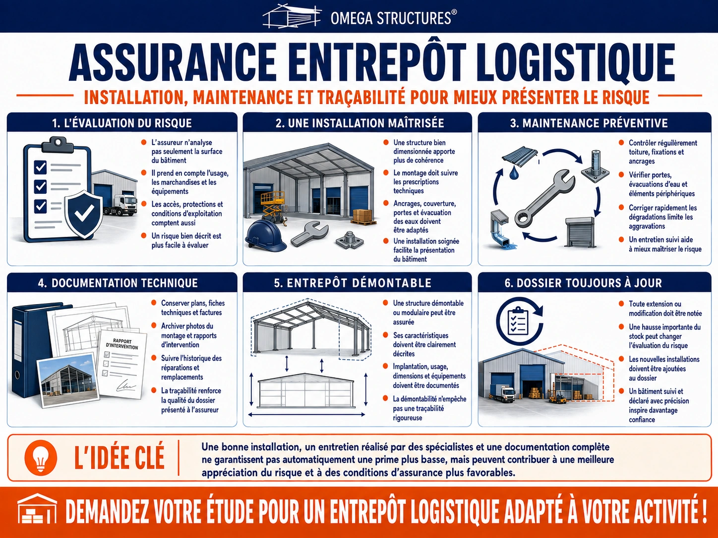 assurance entrepot logistique infographie